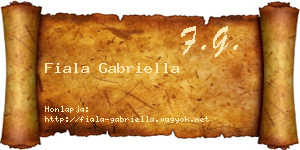 Fiala Gabriella névjegykártya